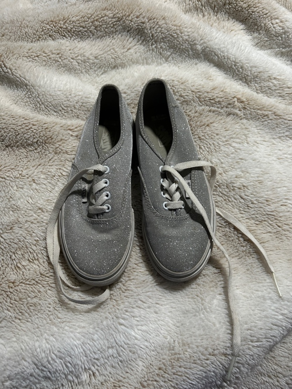 Glitter Vans girls  Lace-Up Sneakers - Gray